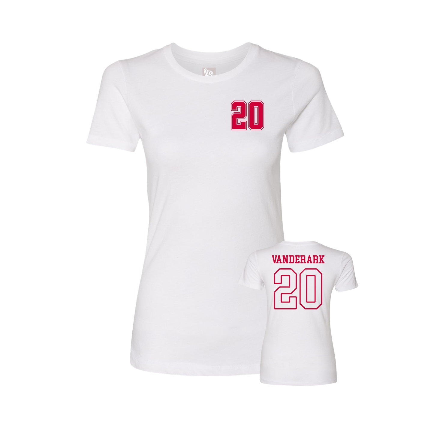 Womens Tee — Chest Back in White