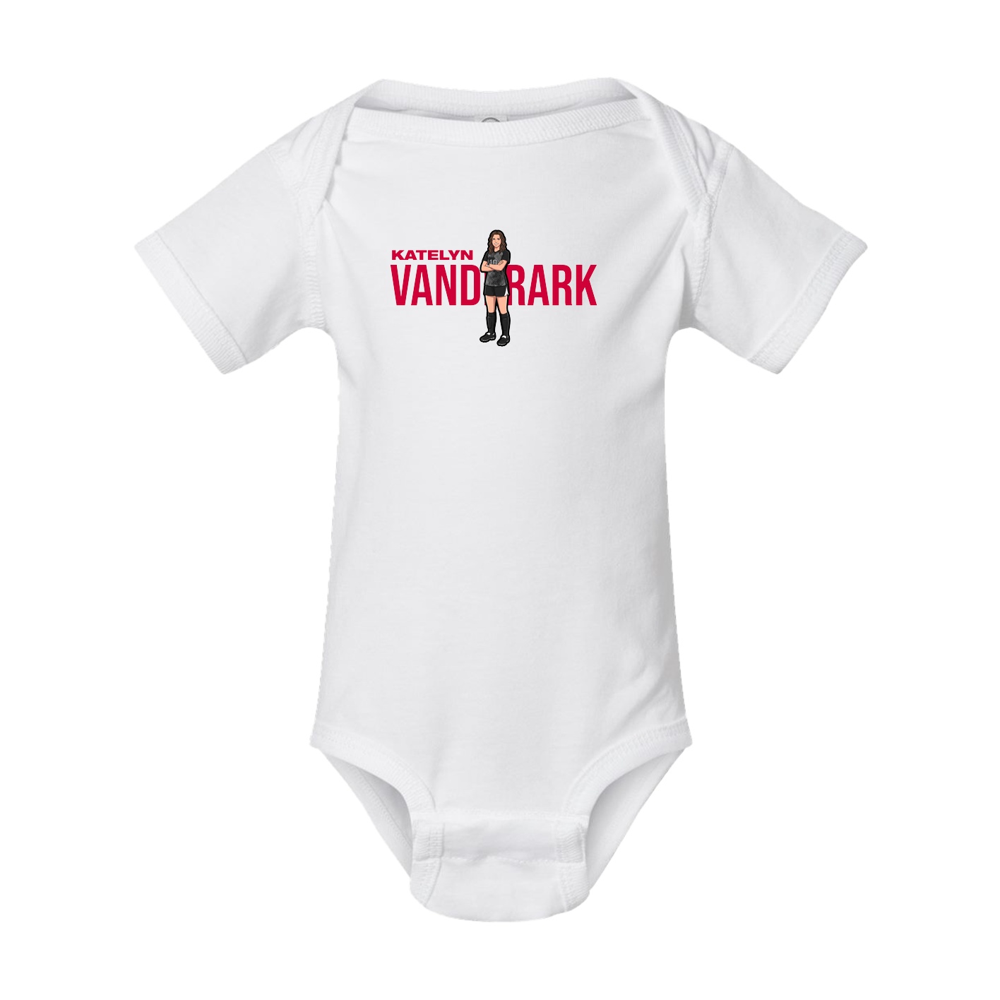 Baby Onesie — Player Name in White