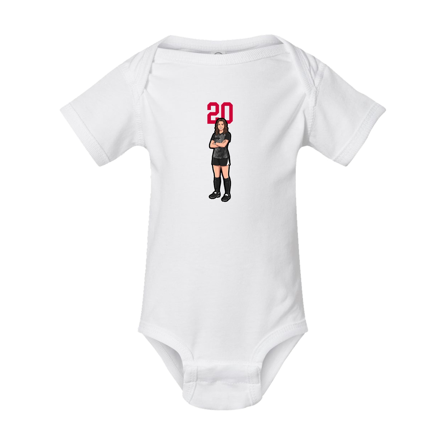 Baby Onesie — Number Top in White