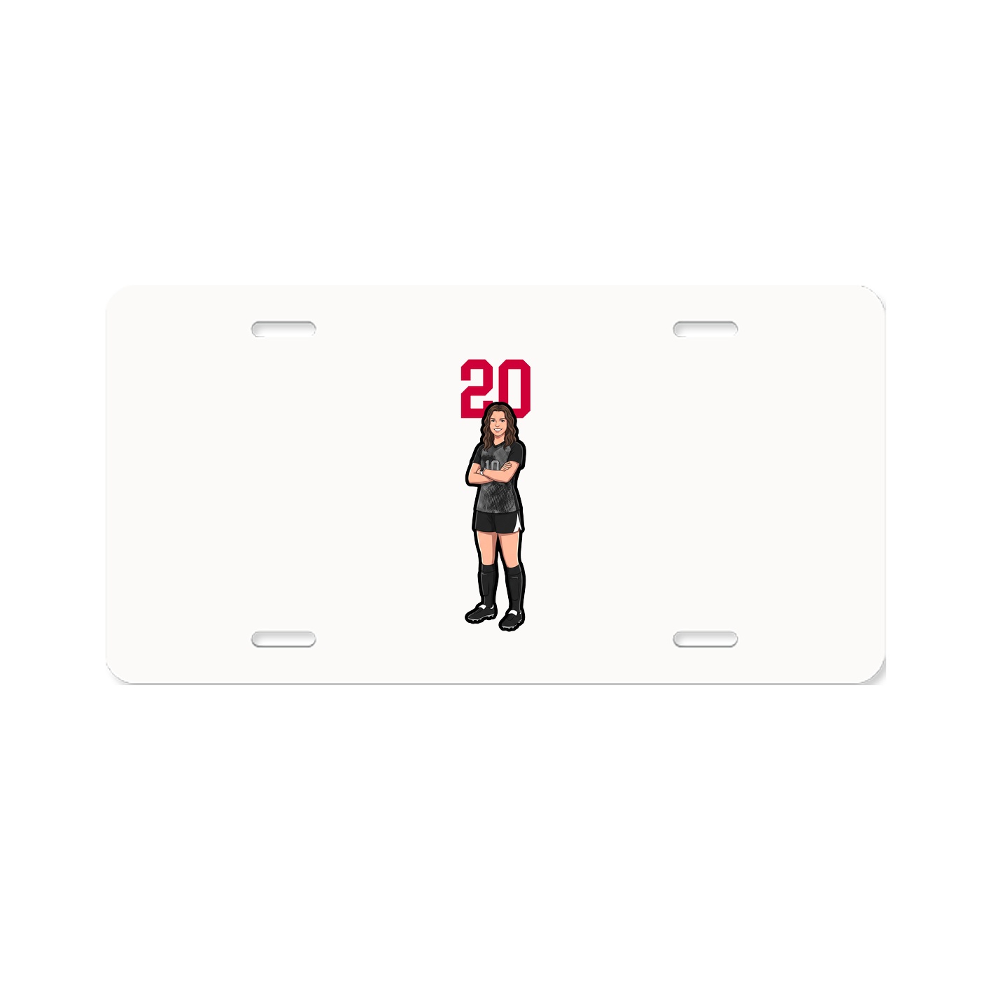 License Plate — Number Top in Classic