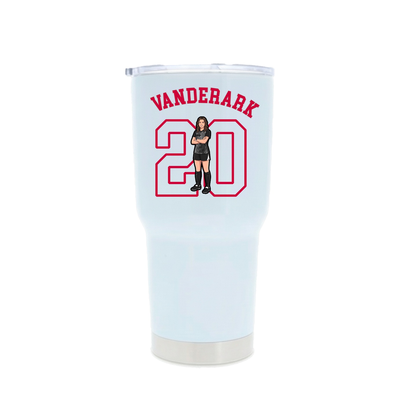 30oz Stainless Steel Tumbler — Shirsey Arch in White