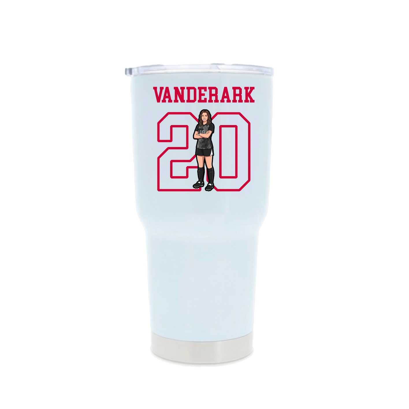 30oz Stainless Steel Tumbler — Shirsey in White