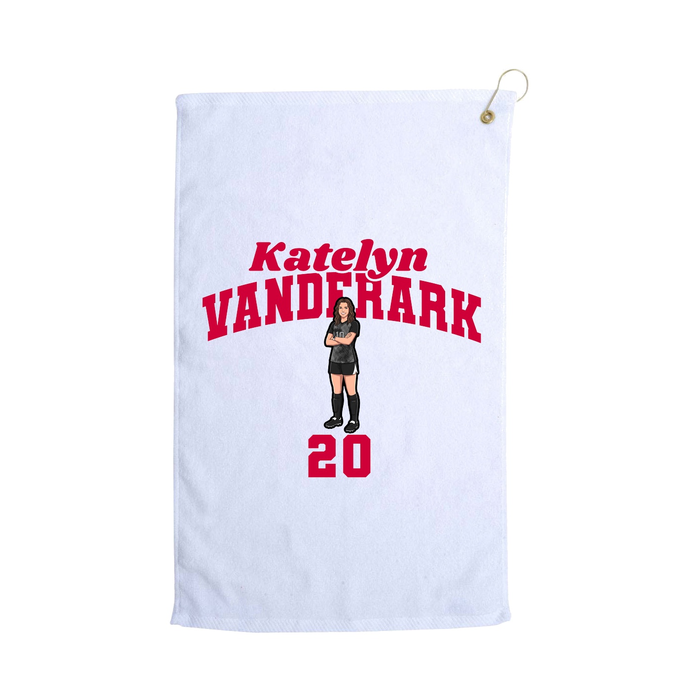 Golf Towel — Signature Arch in White