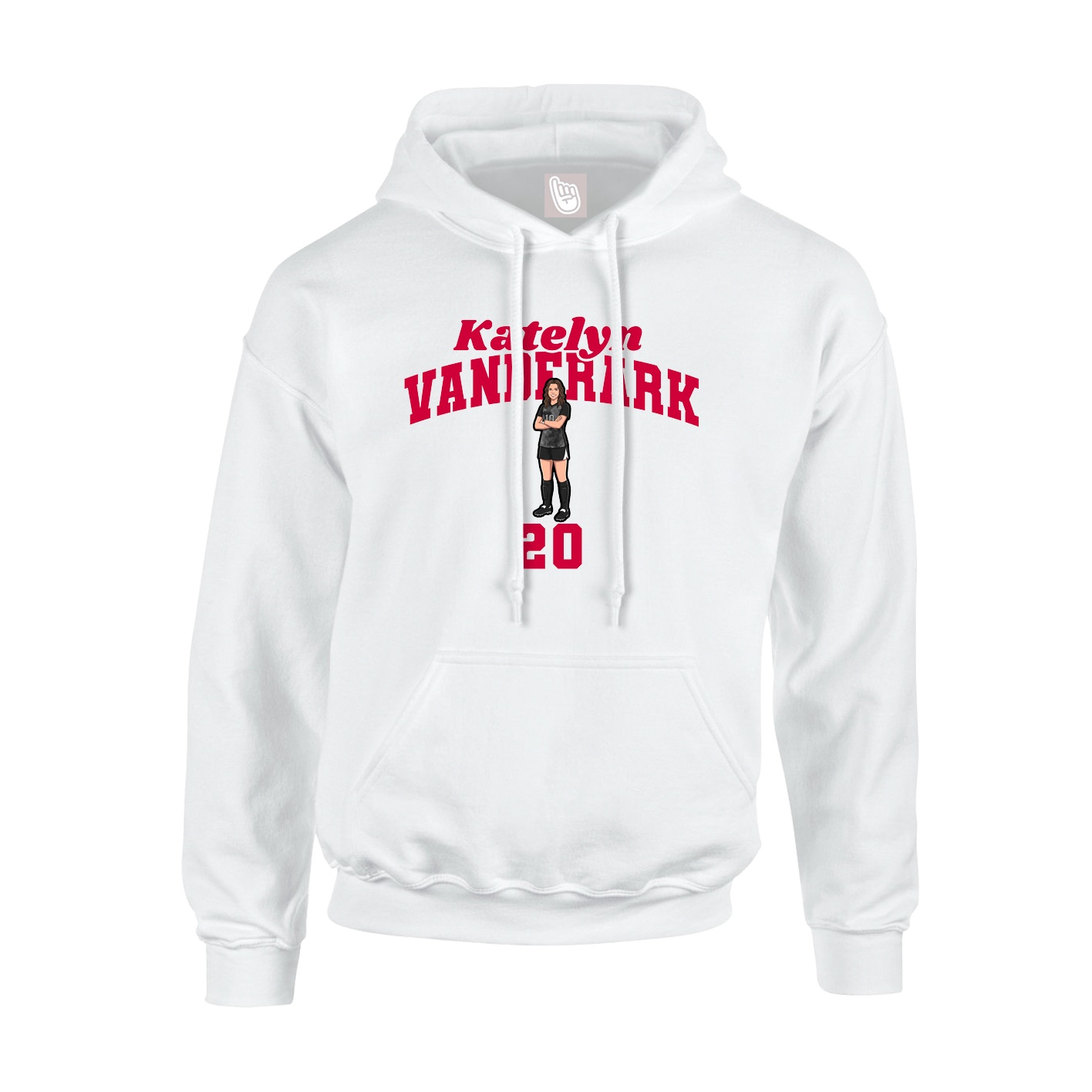Youth Hoodie — Signature Arch in White