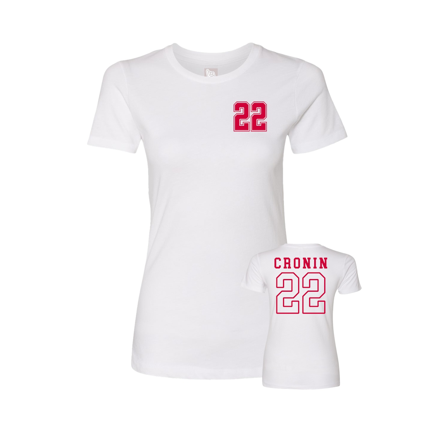 Womens Tee — Chest Back in White
