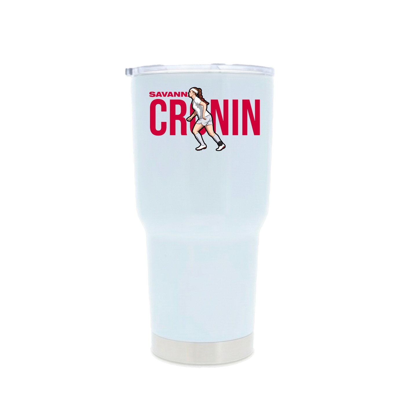 30oz Stainless Steel Tumbler — Player Name in White
