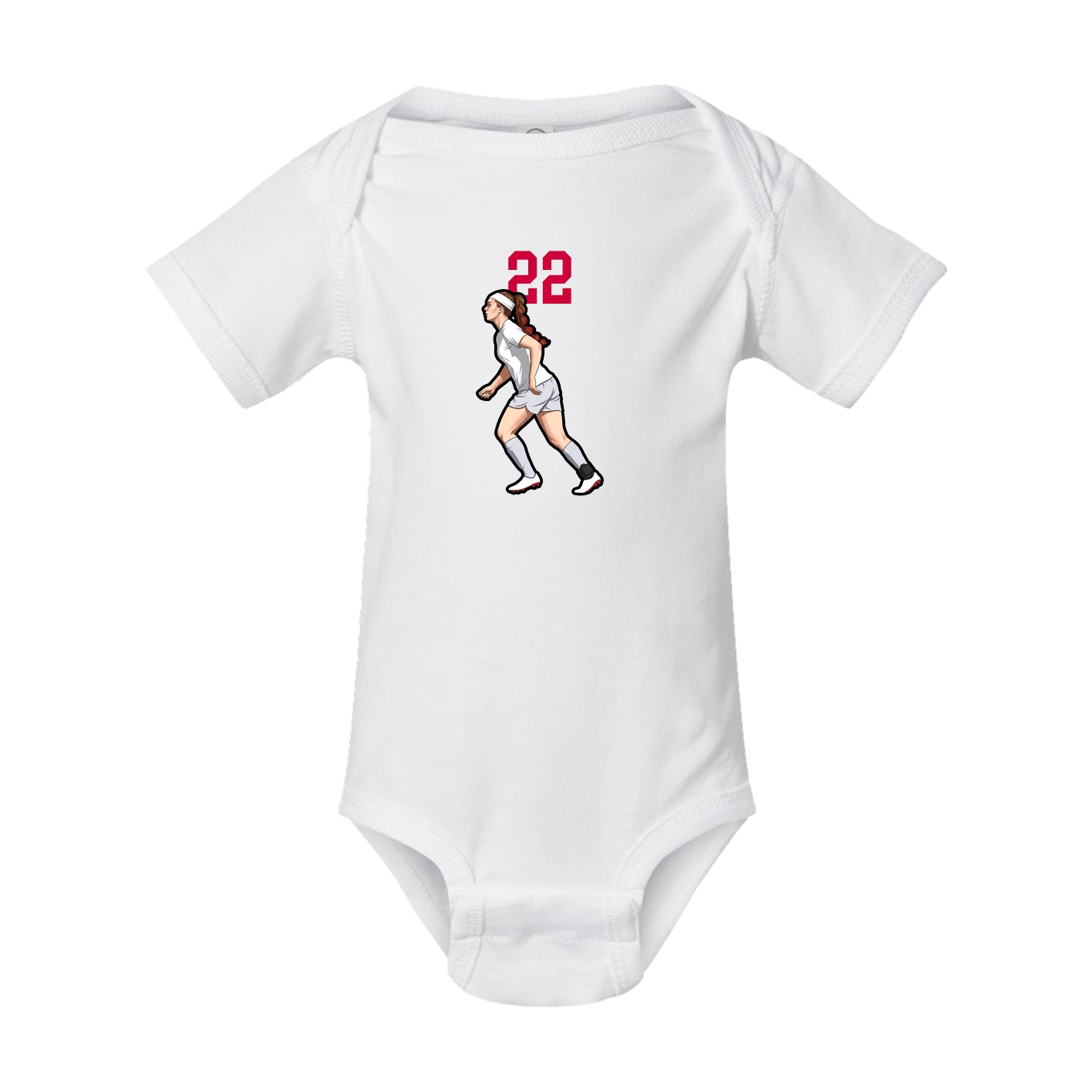 Baby Onesie — Number Top in White
