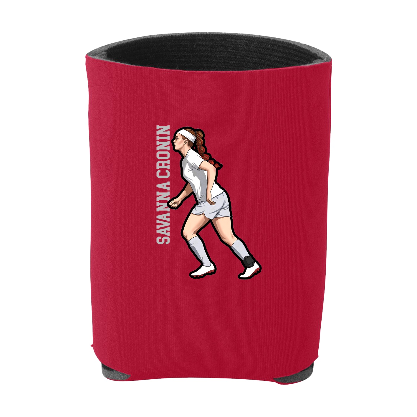 Can Holder — Name Vertical in Red