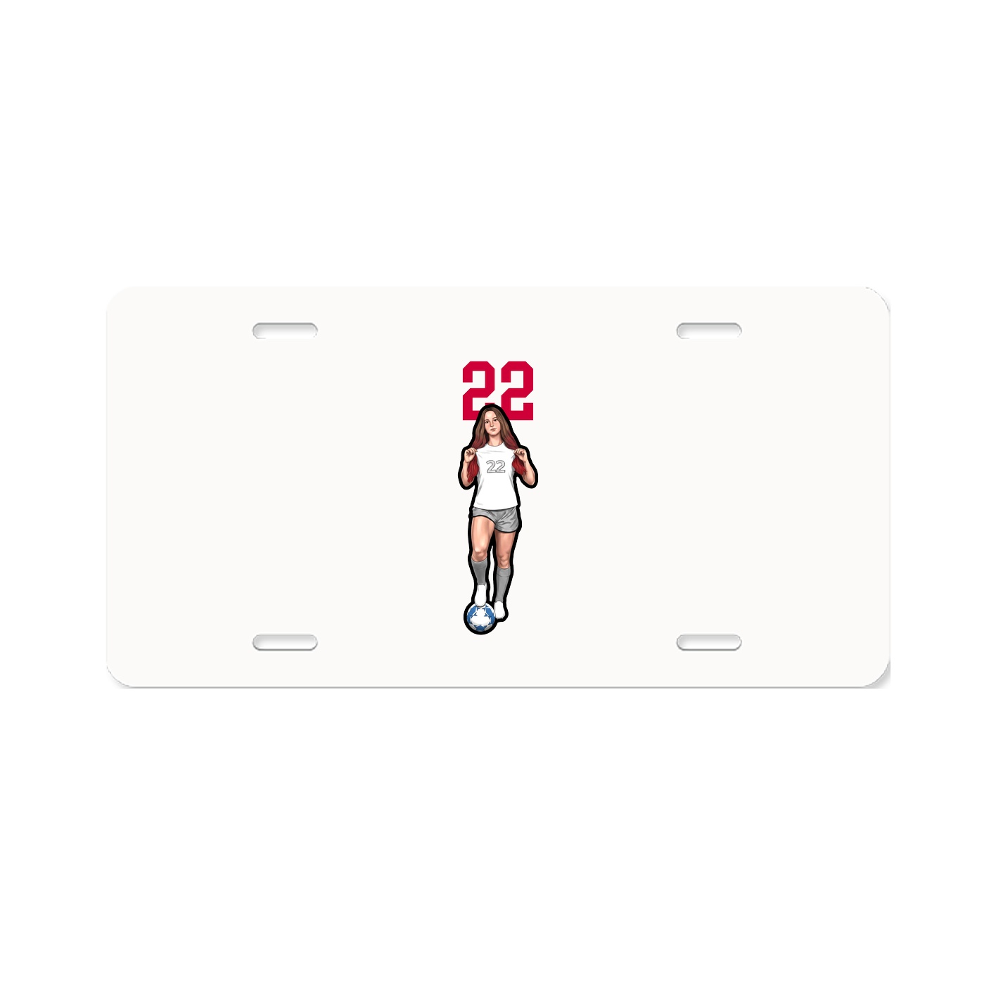 License Plate — Number Top in Classic