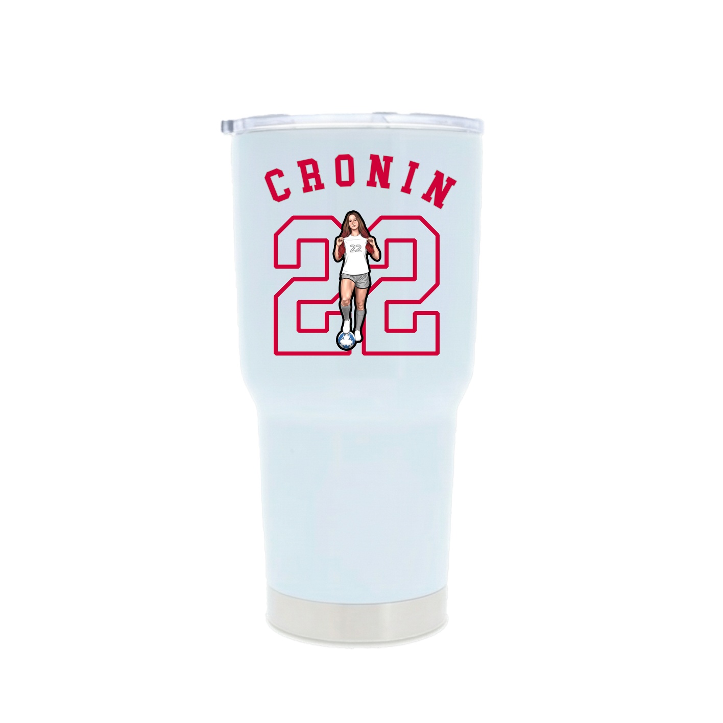 30oz Stainless Steel Tumbler — Shirsey Arch in White
