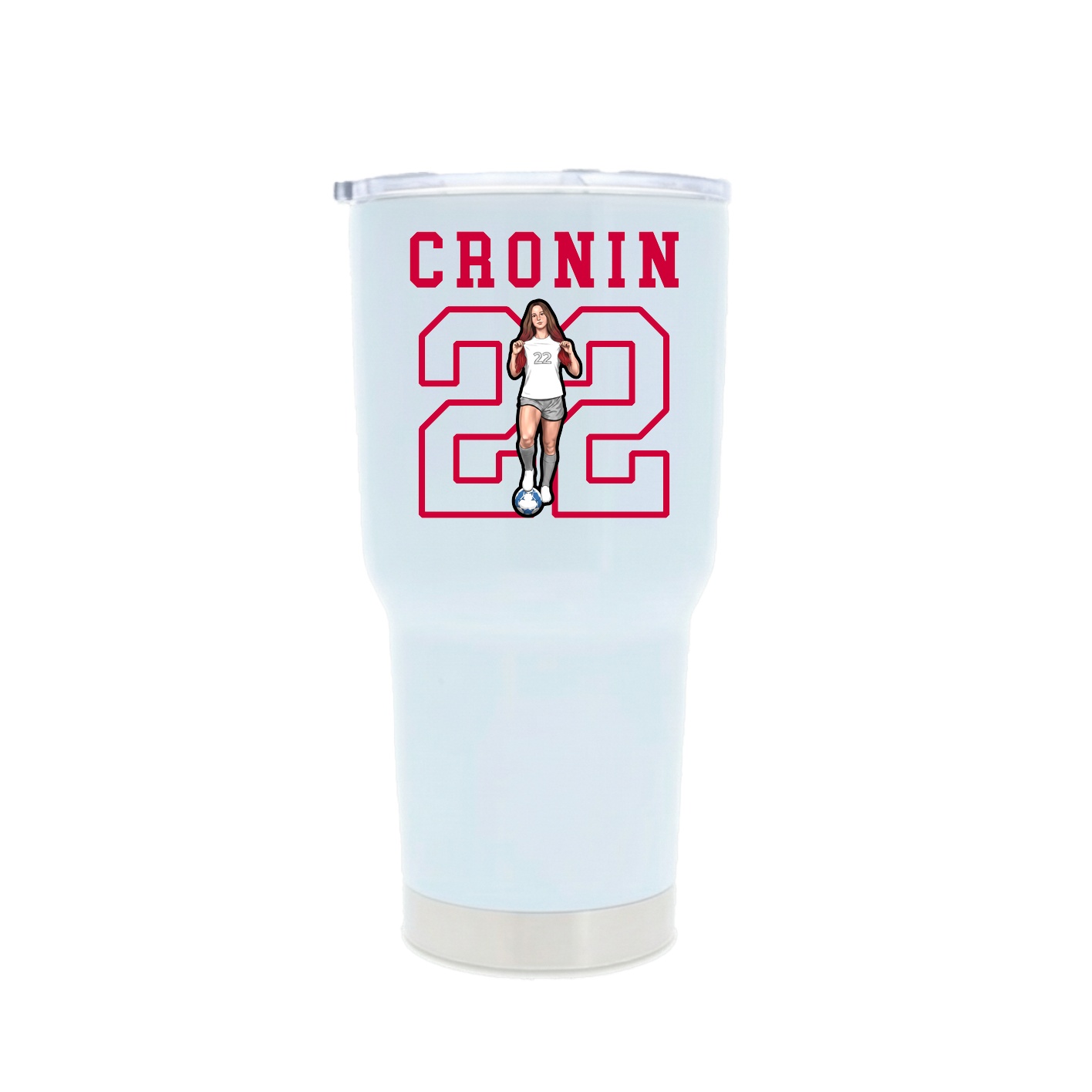 30oz Stainless Steel Tumbler — Shirsey in White