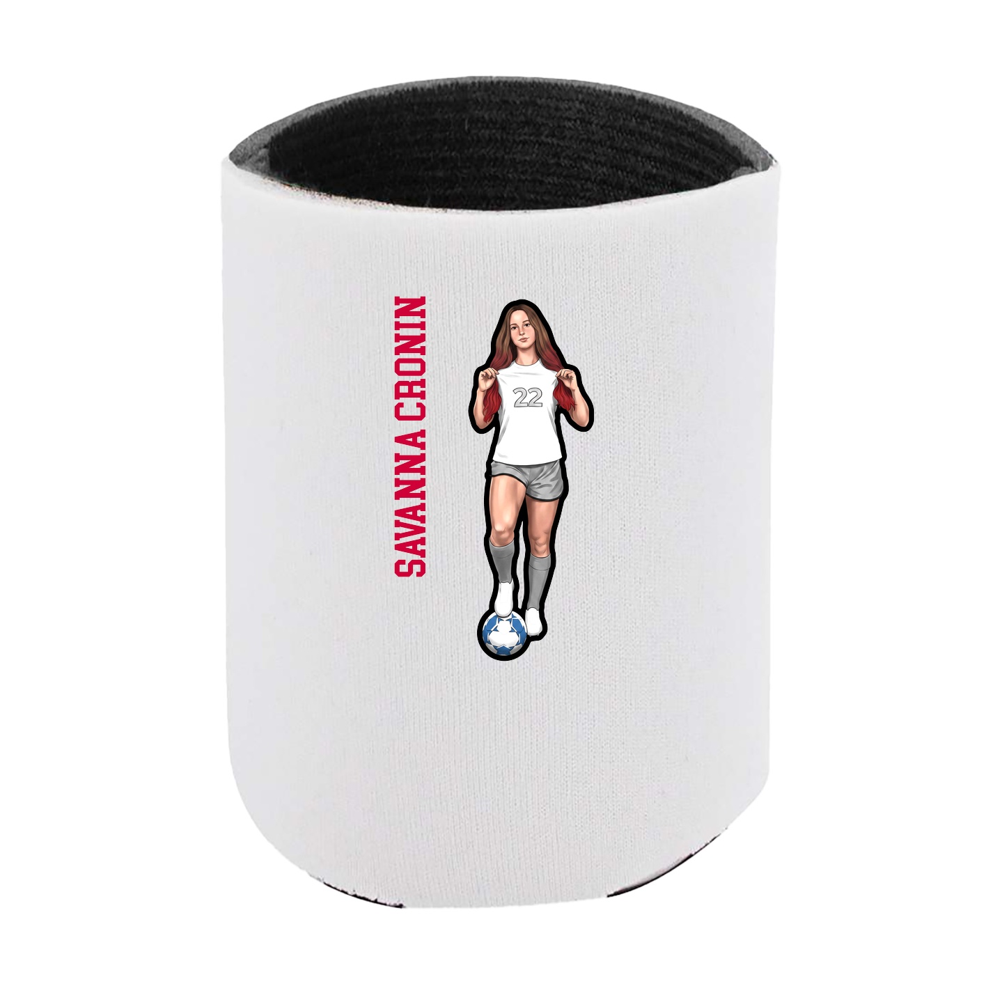 Can Holder — Name Vertical in White