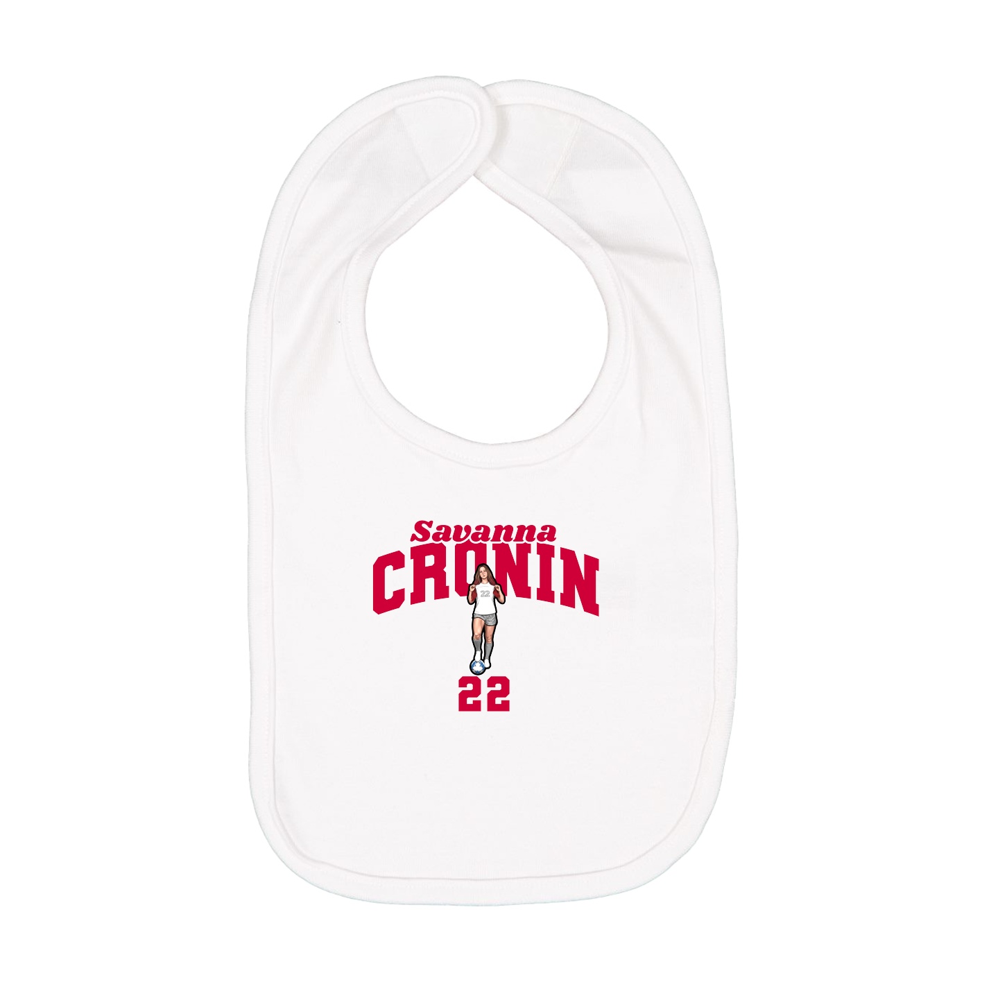 Infant Bib — Signature Arch in White