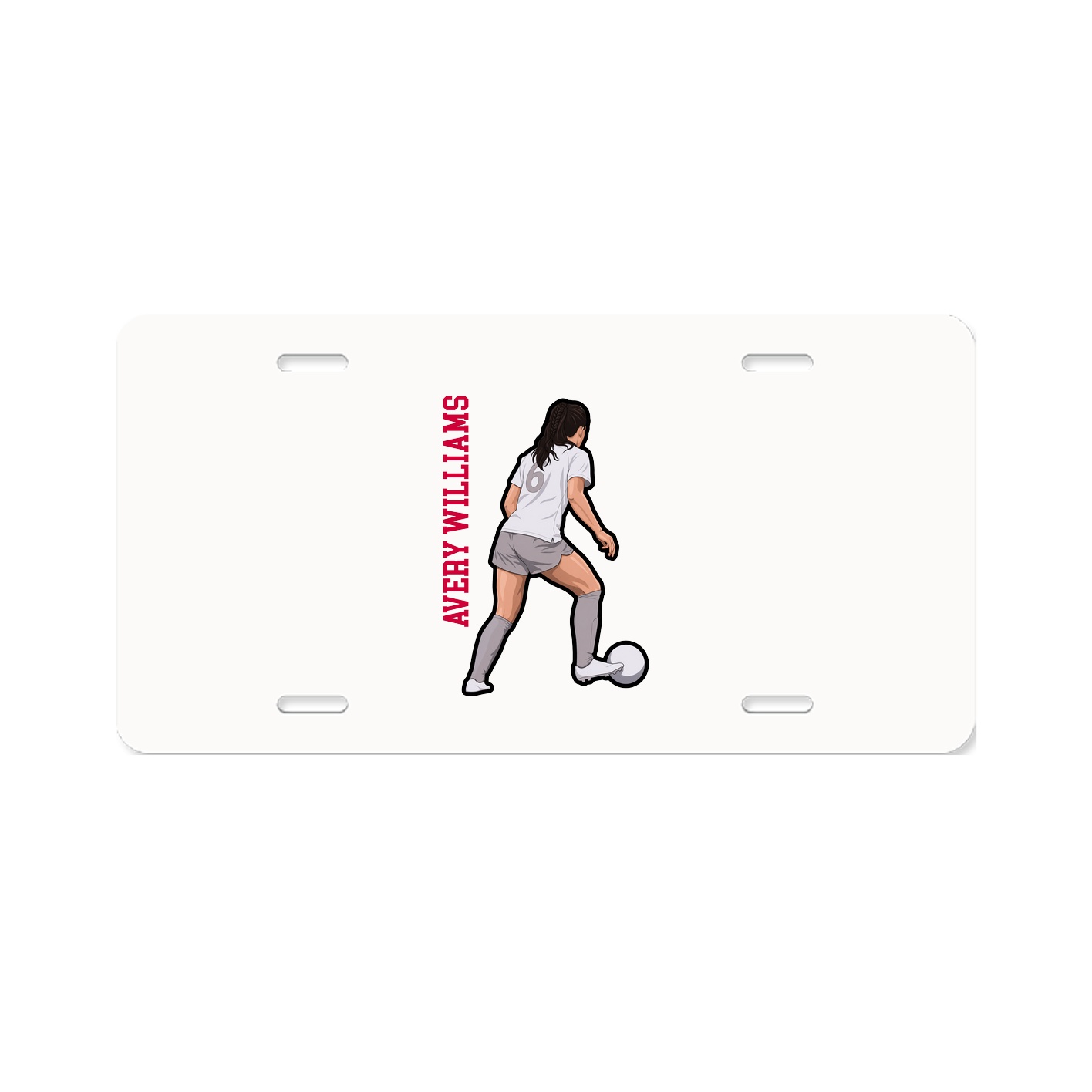 License Plate — Name Vertical in Classic