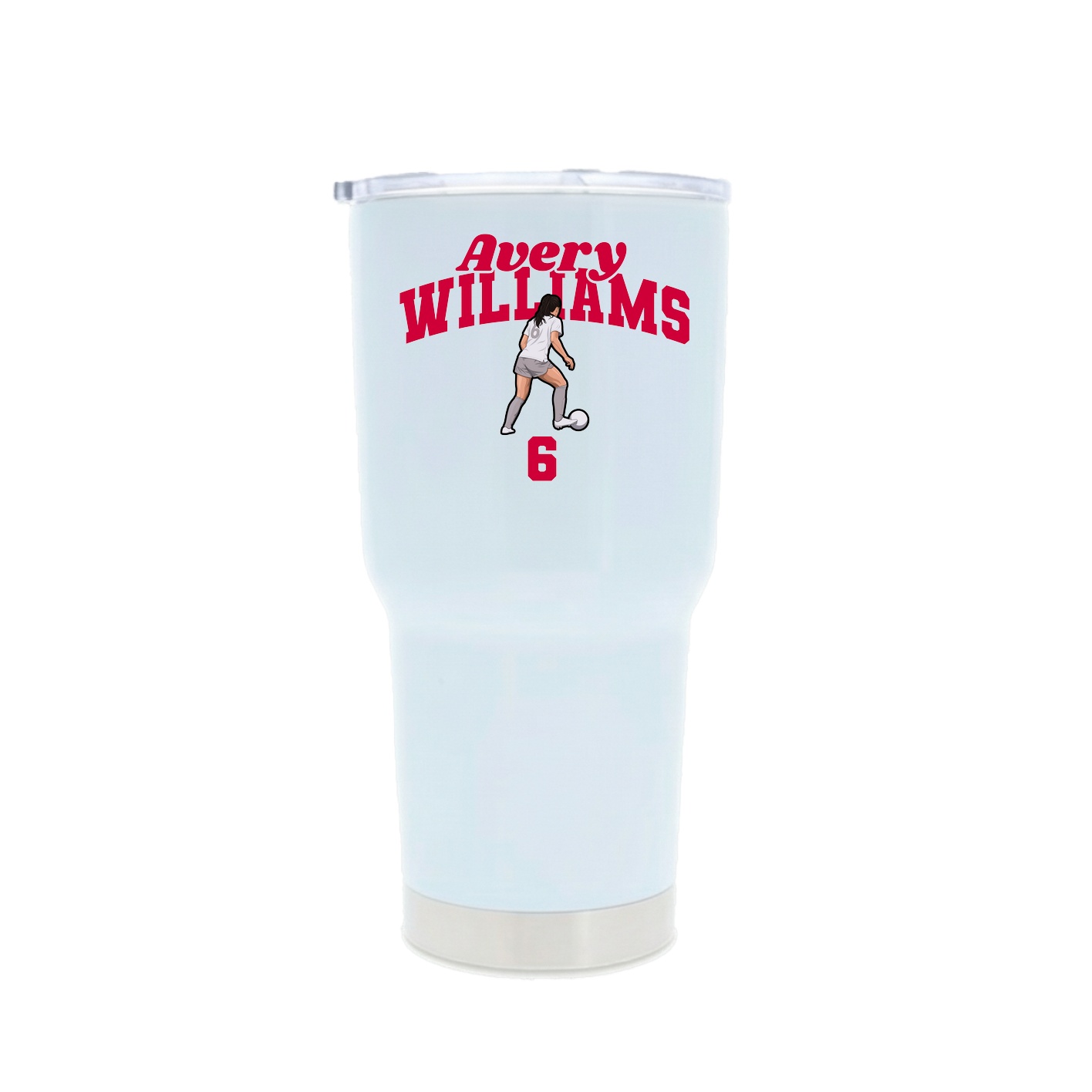 30oz Stainless Steel Tumbler — Signature Arch in White