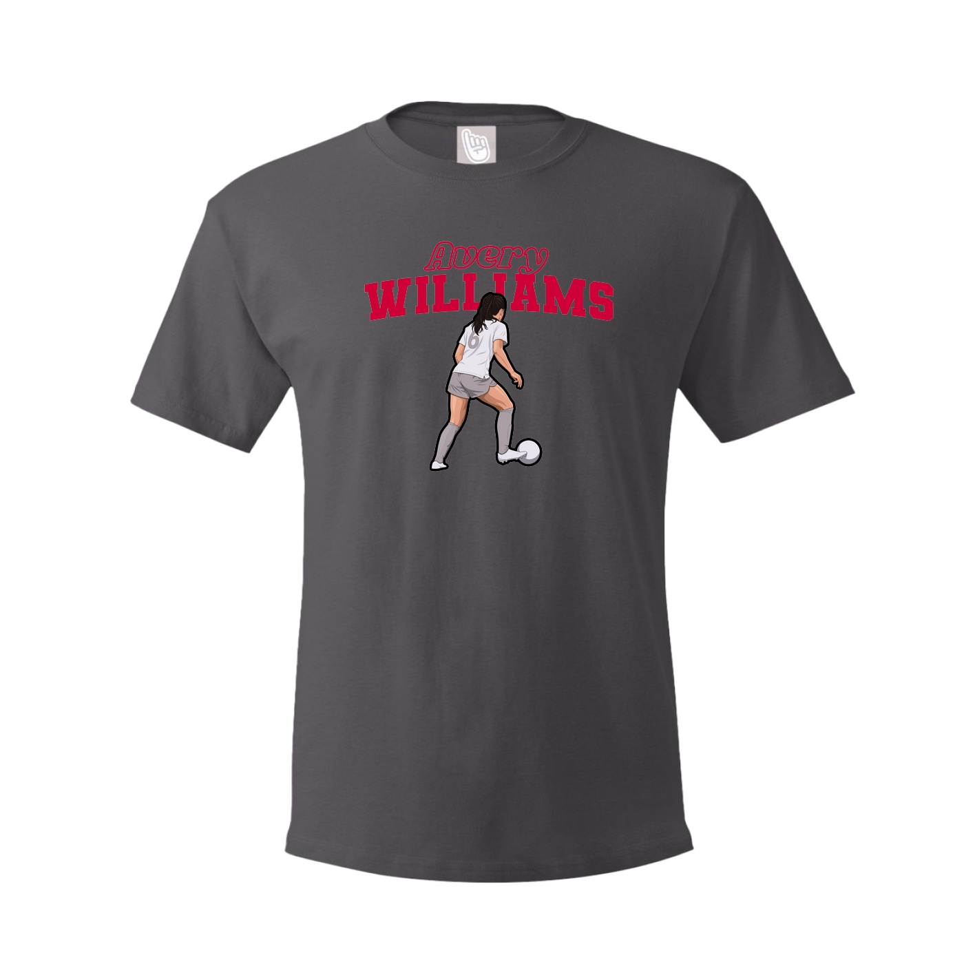 Tee — Name Arch in Grey