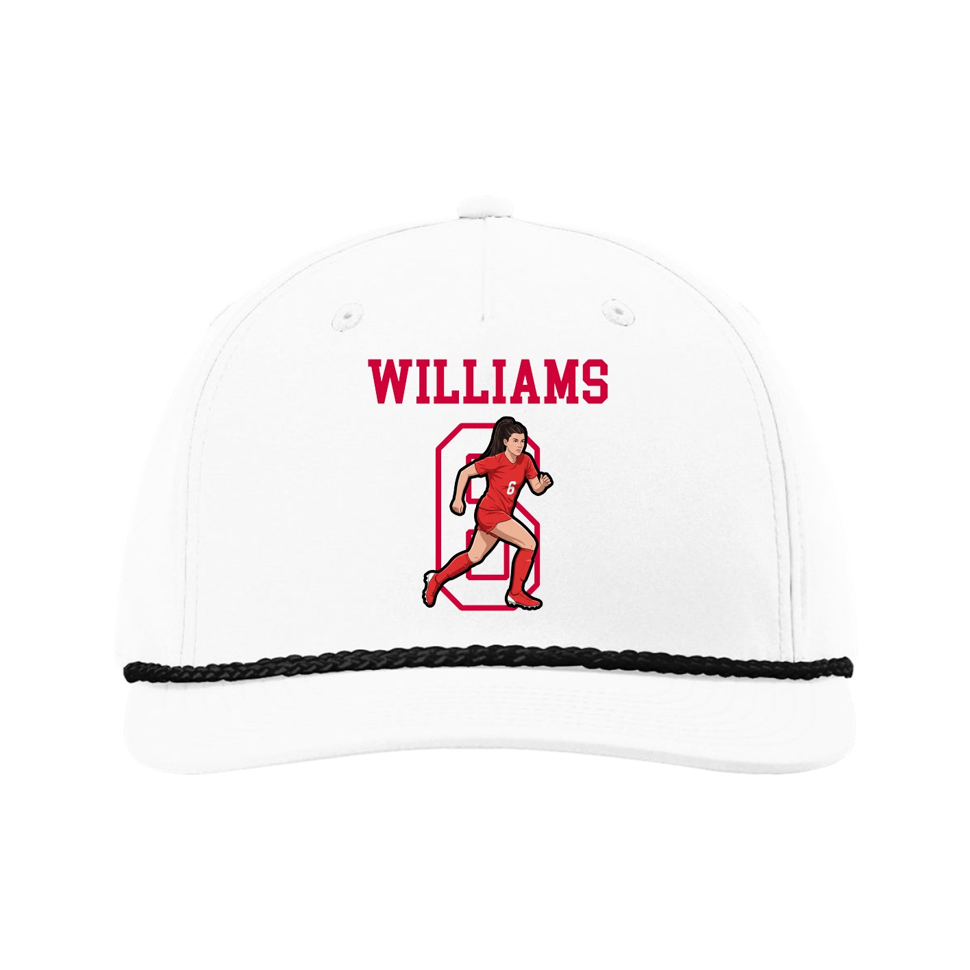 Five-Panel Classic Rope Cap — Shirsey in White