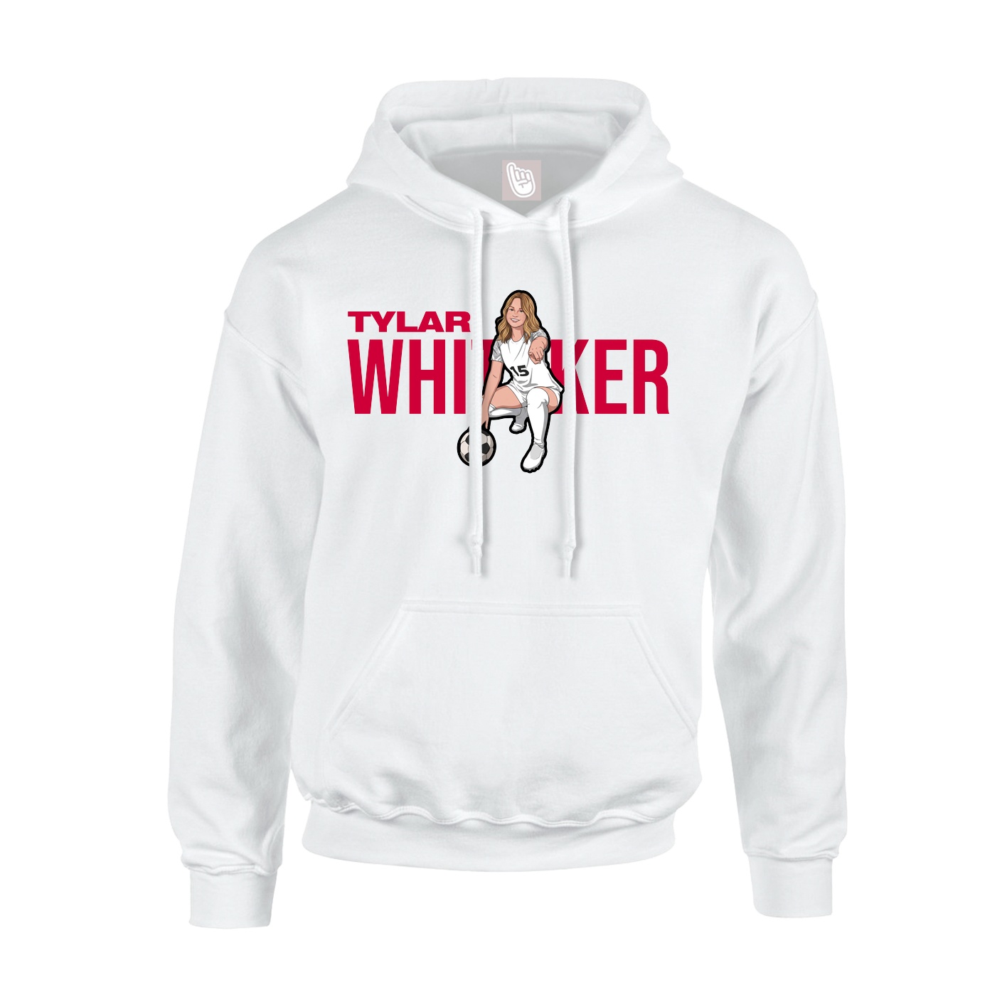 Youth Hoodie — Player Name in White