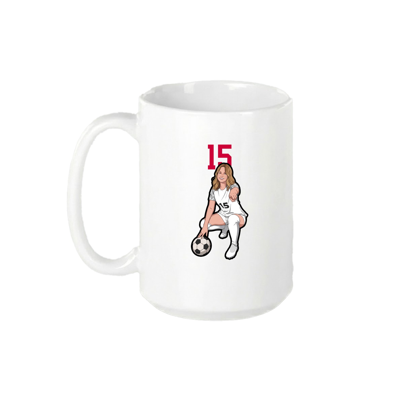 15oz Coffee Mug — Number Top in White