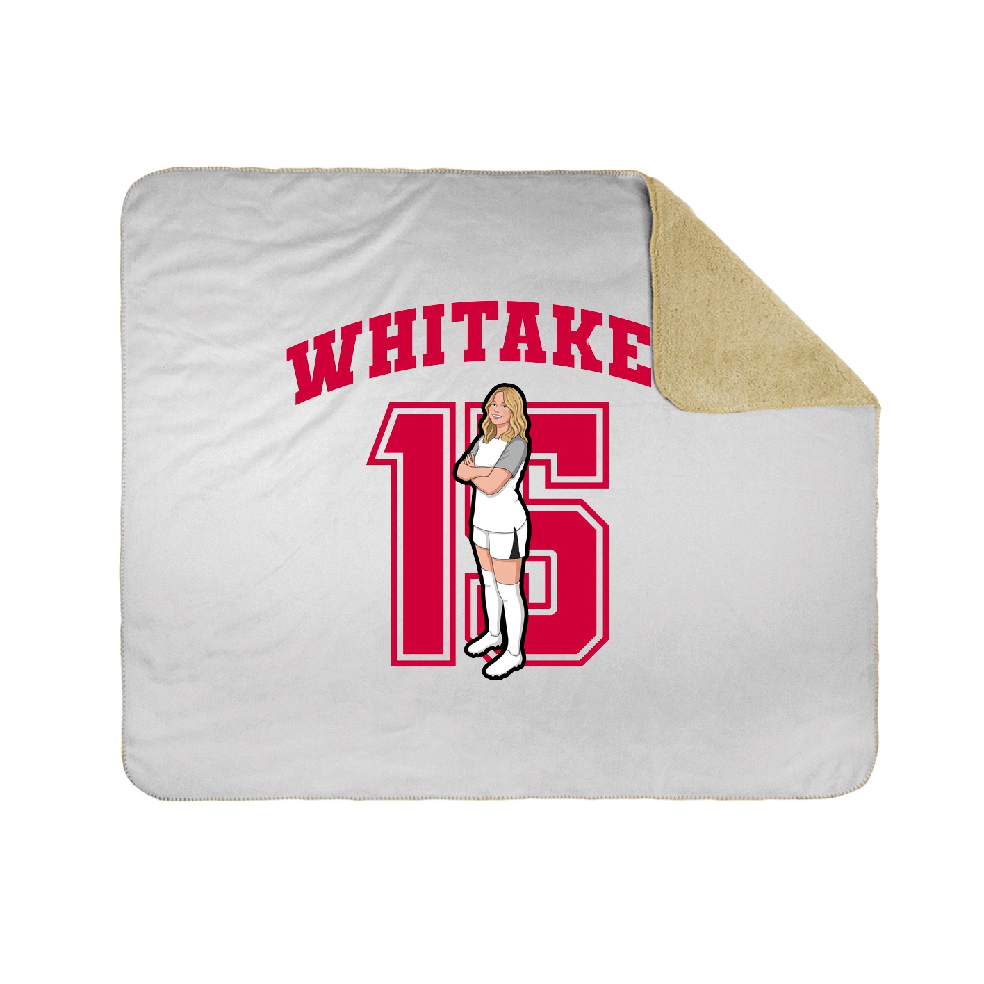 Throw Blanket — Number in White