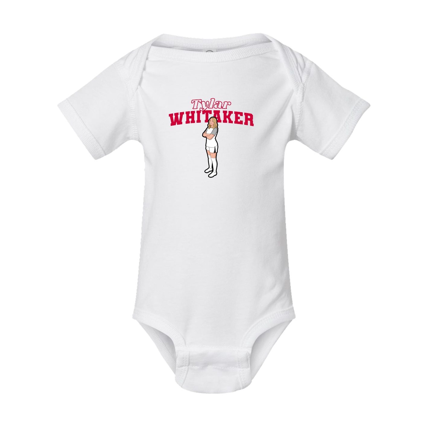 Baby Onesie — Name Arch in White