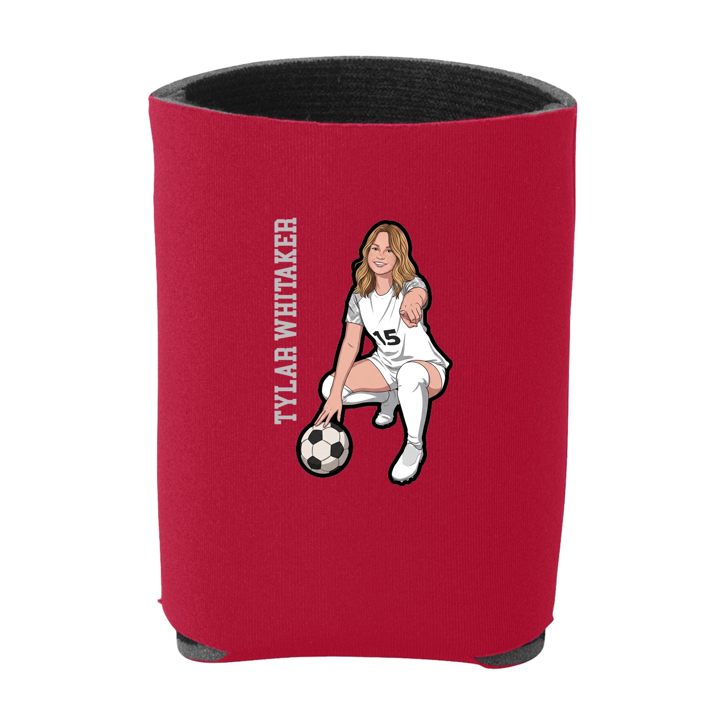 Can Holder — Name Vertical in Red