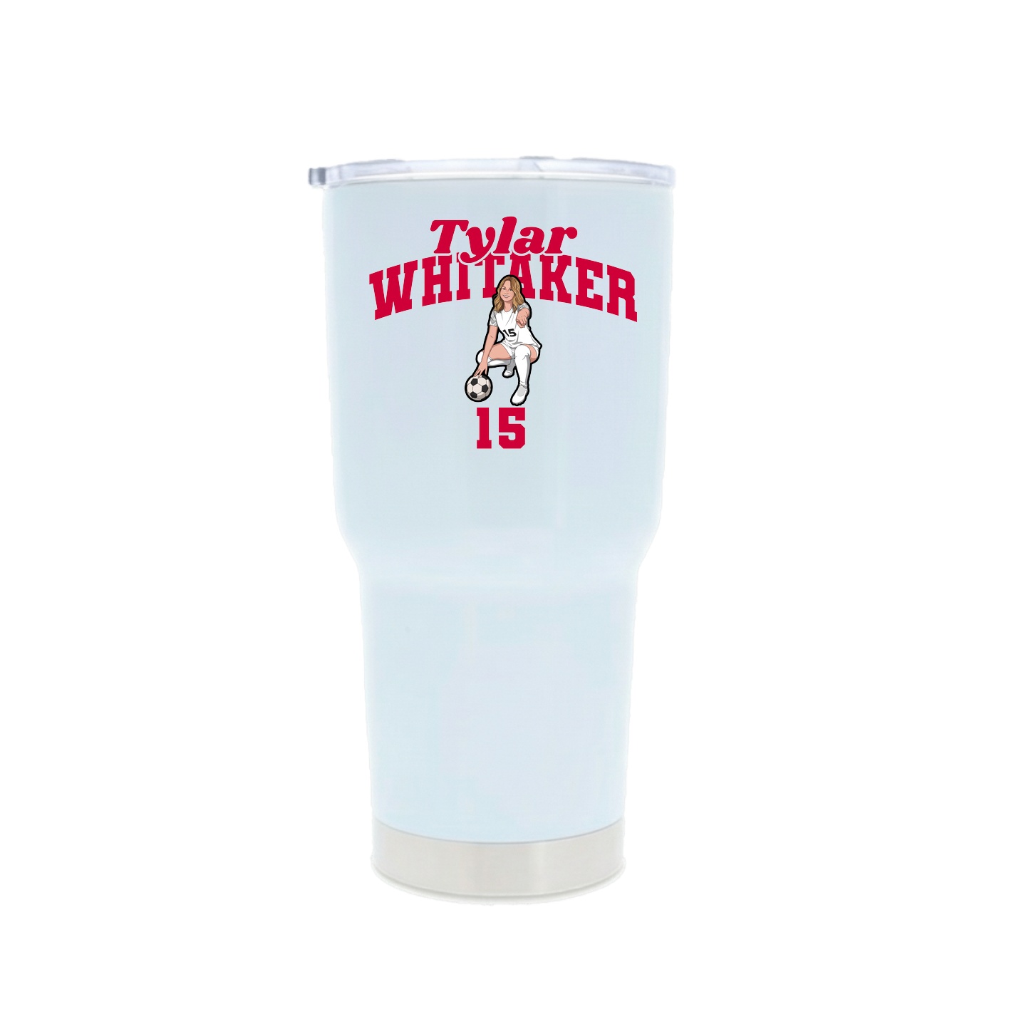 30oz Stainless Steel Tumbler — Signature Arch in White
