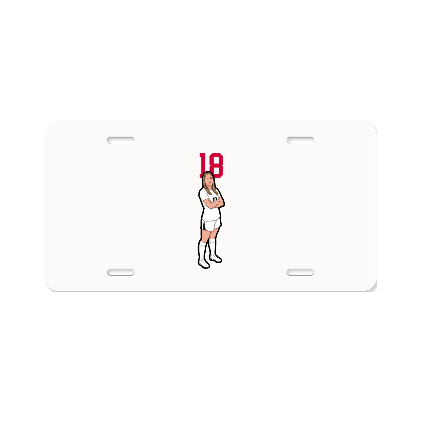 License Plate — Number Top in Classic