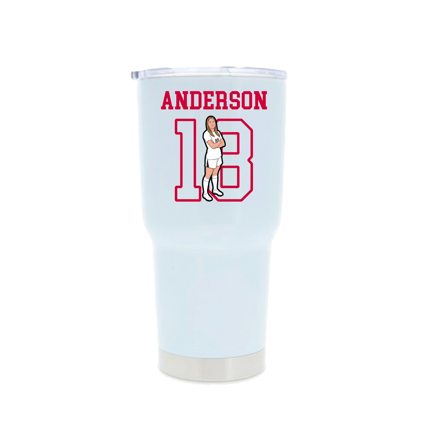 30oz Stainless Steel Tumbler — Shirsey in White