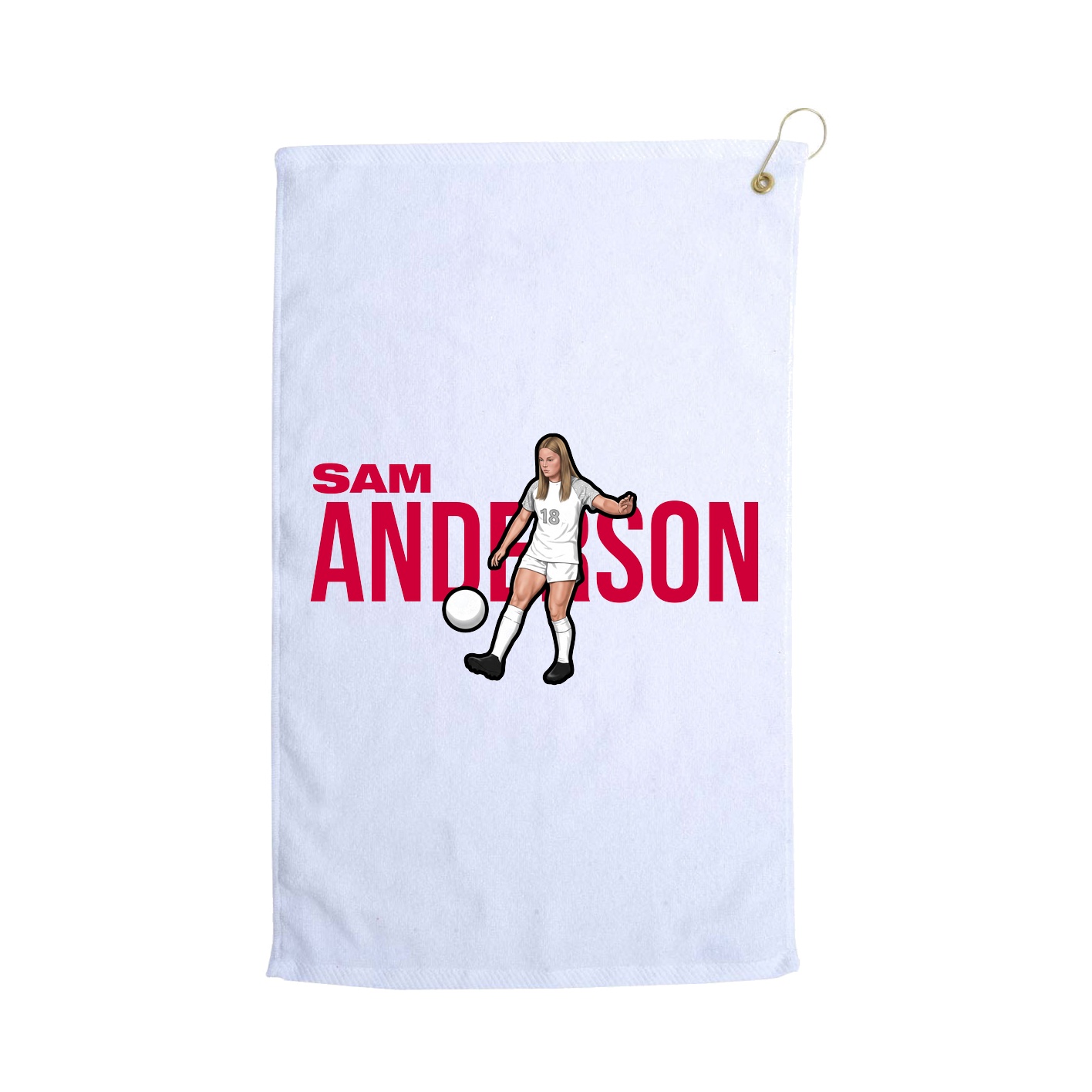 Golf Towel — Player Name in White