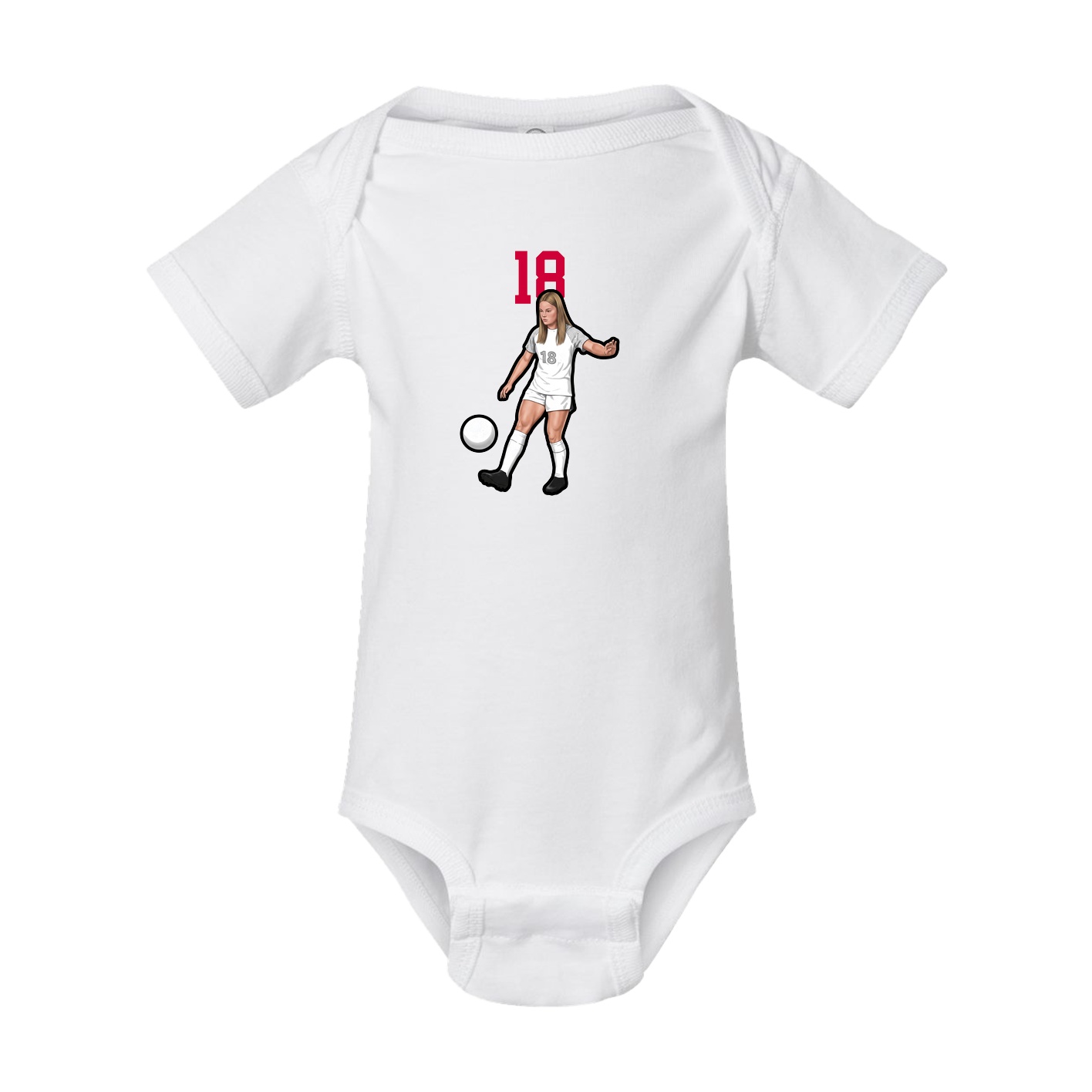 Baby Onesie — Number Top in White