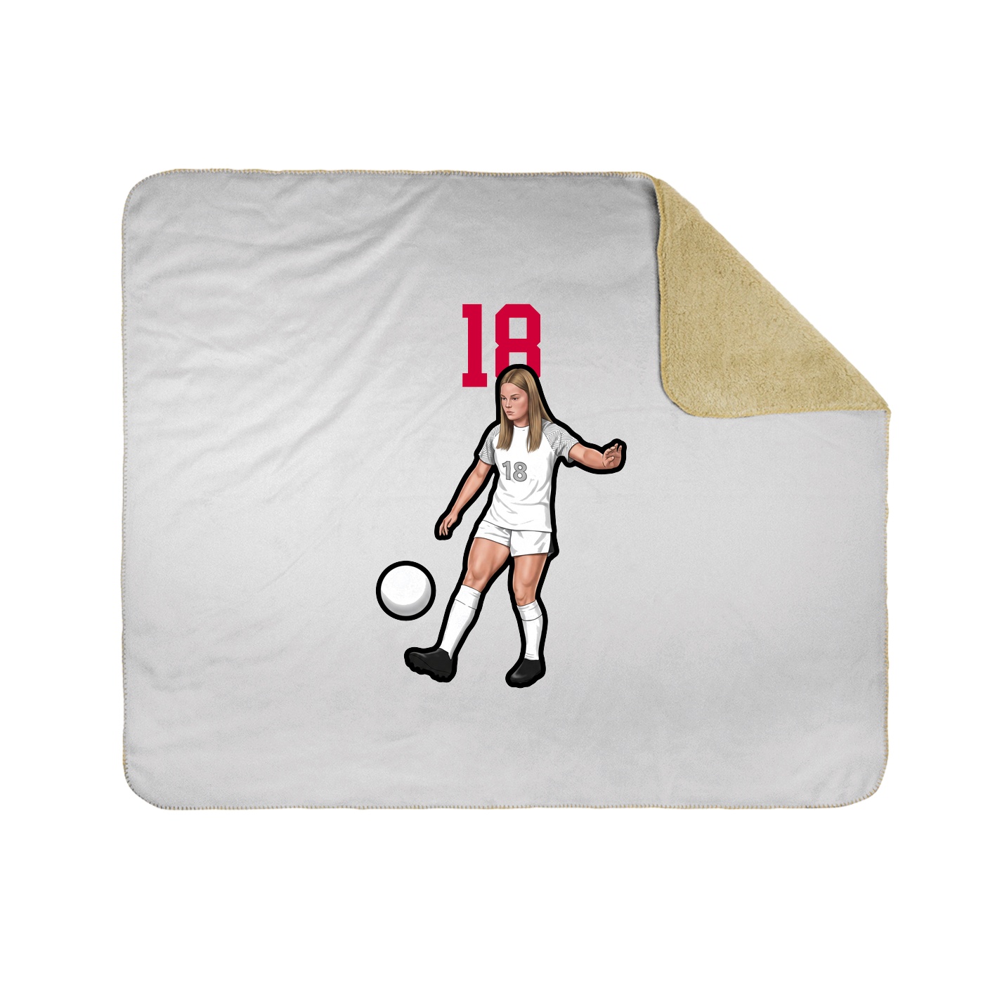 Throw Blanket — Number Top in White