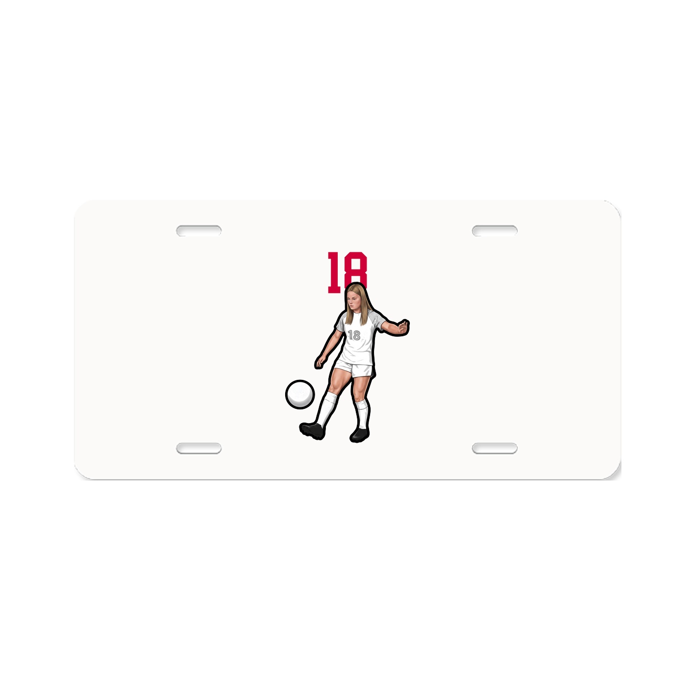 License Plate — Number Top in Classic