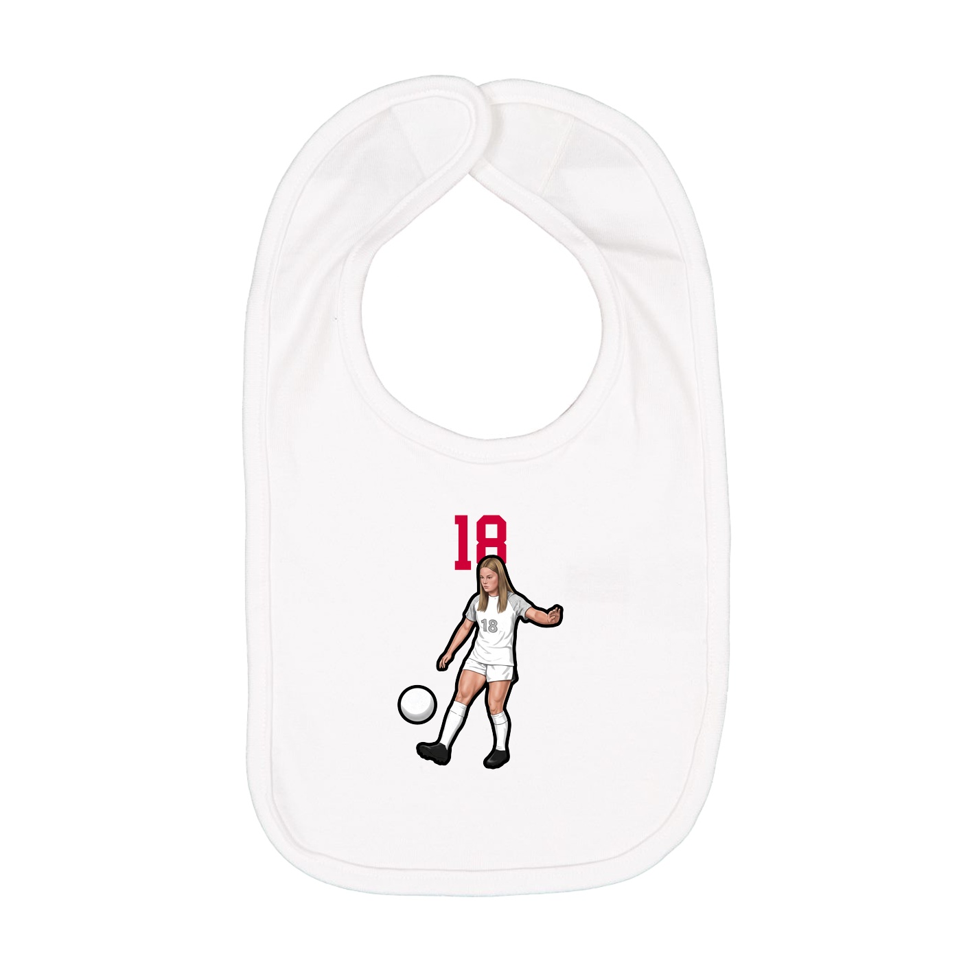 Infant Bib — Number Top in White