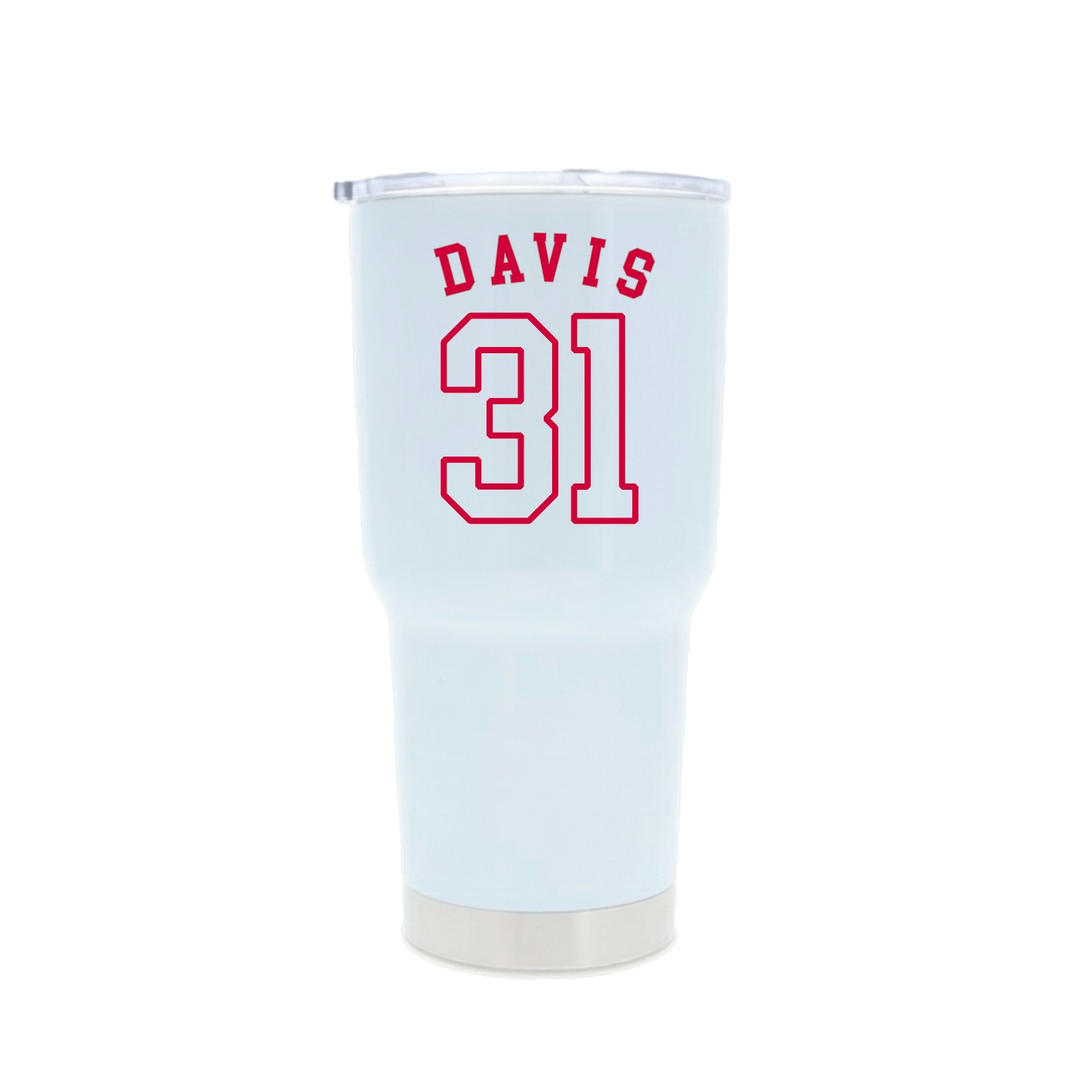 30oz Stainless Steel Tumbler — Shirsey Arch in White