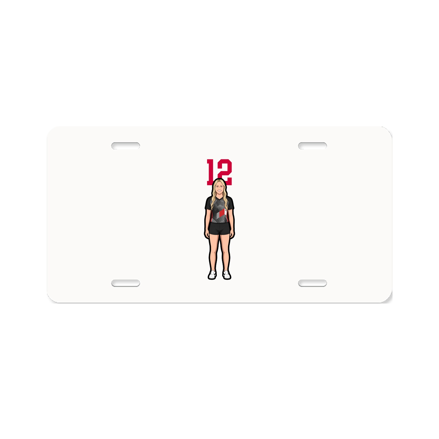 License Plate — Number Top in Classic