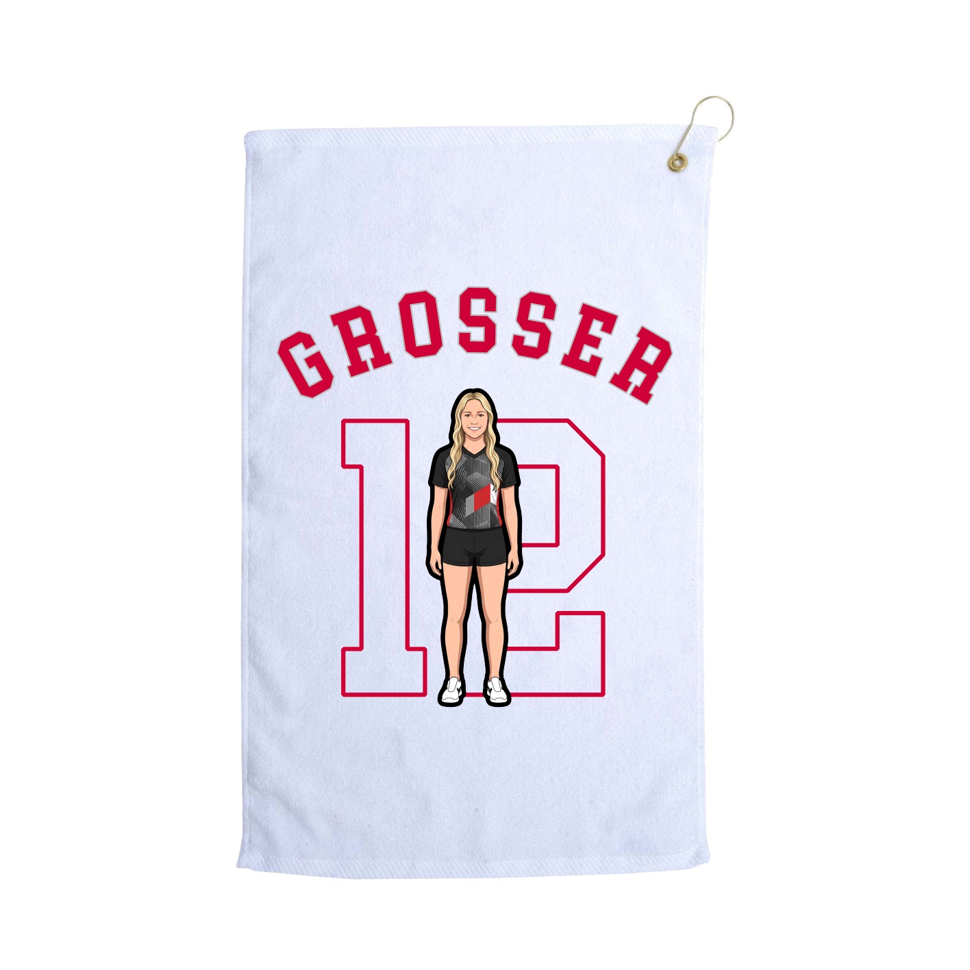 Golf Towel — Shirsey Arch in White