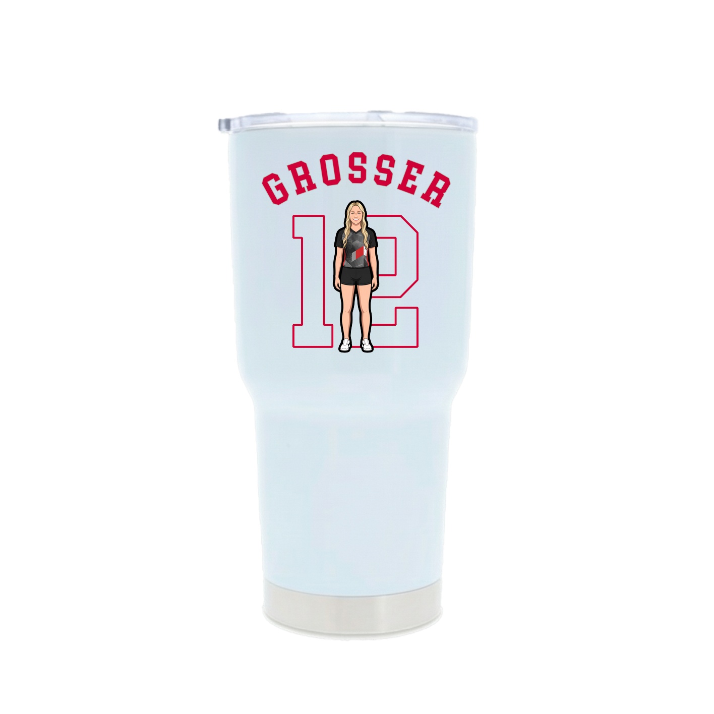30oz Stainless Steel Tumbler — Shirsey Arch in White