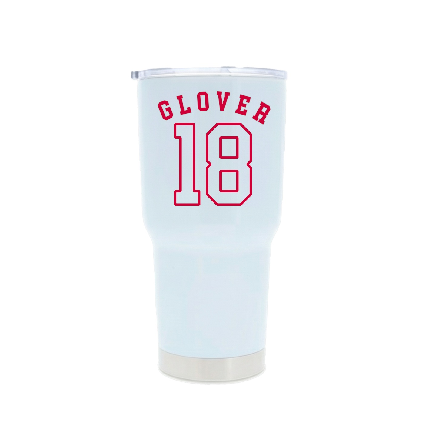 30oz Stainless Steel Tumbler — Shirsey Arch in White