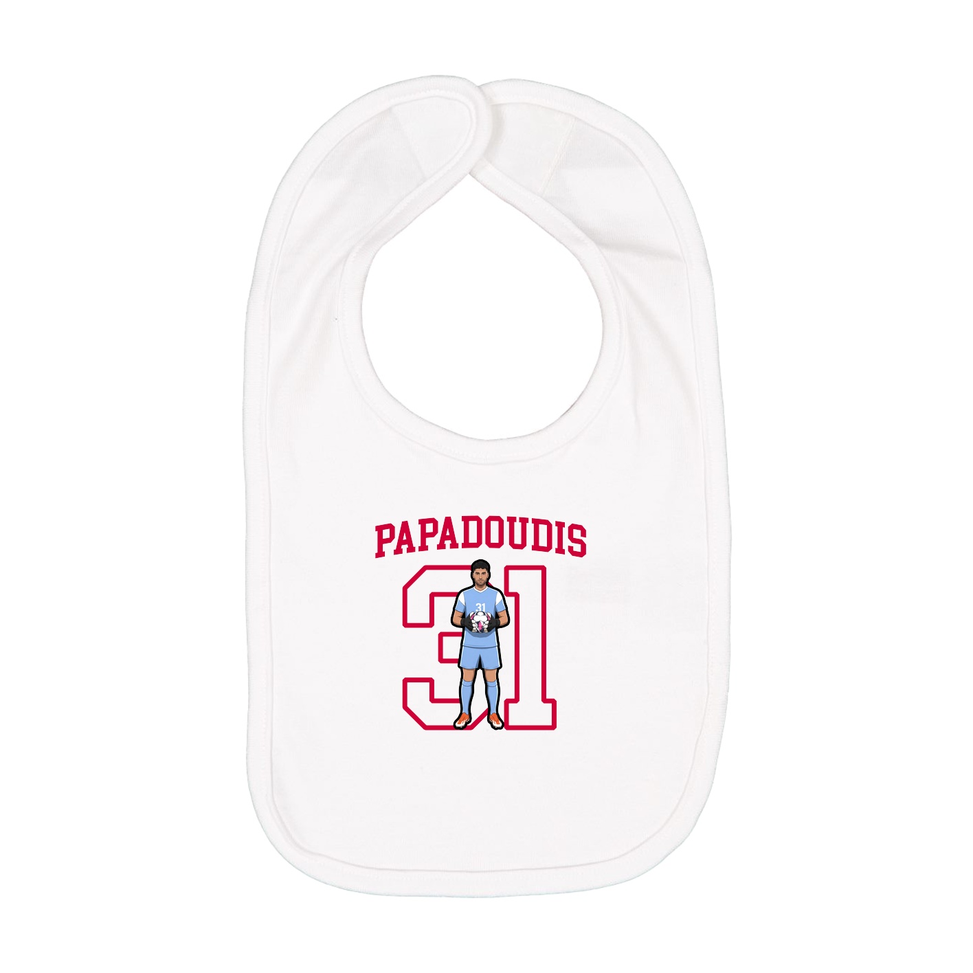 Infant Bib — Shirsey in White