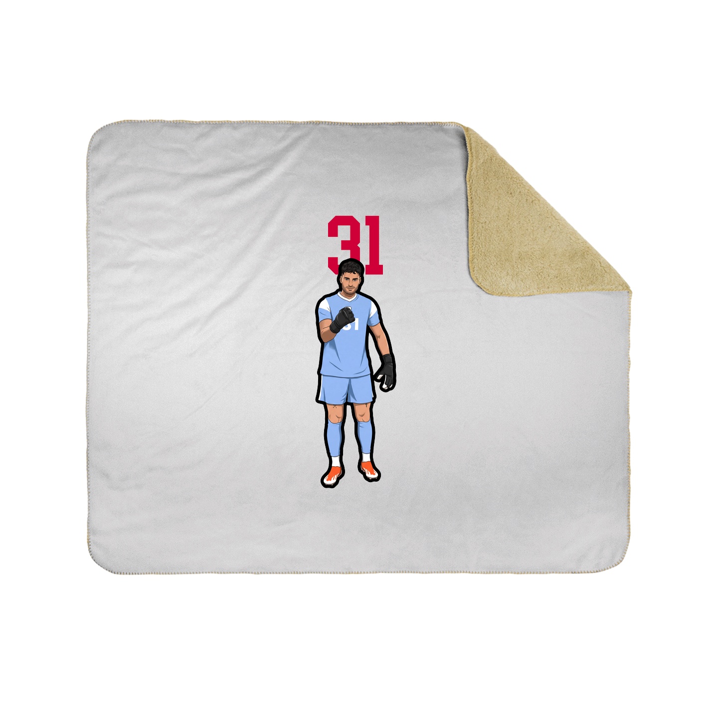 Throw Blanket — Number Top in White