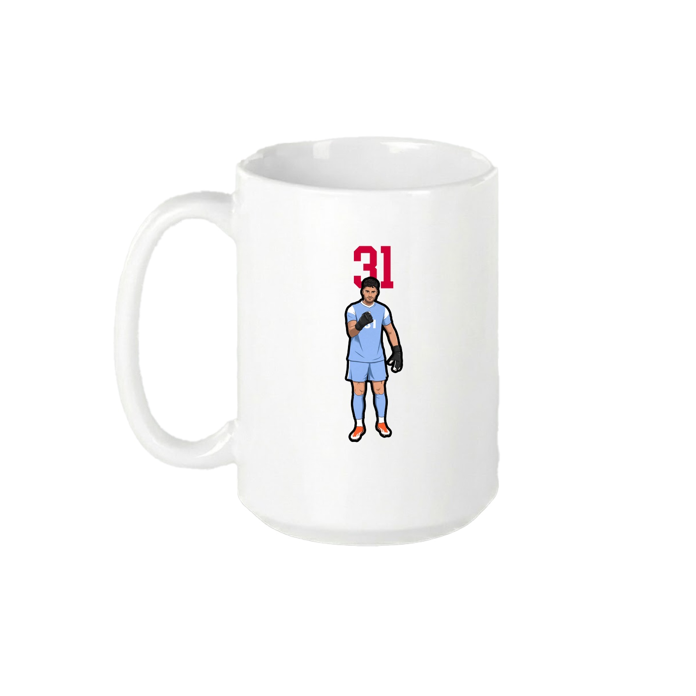 15oz Coffee Mug — Number Top in White