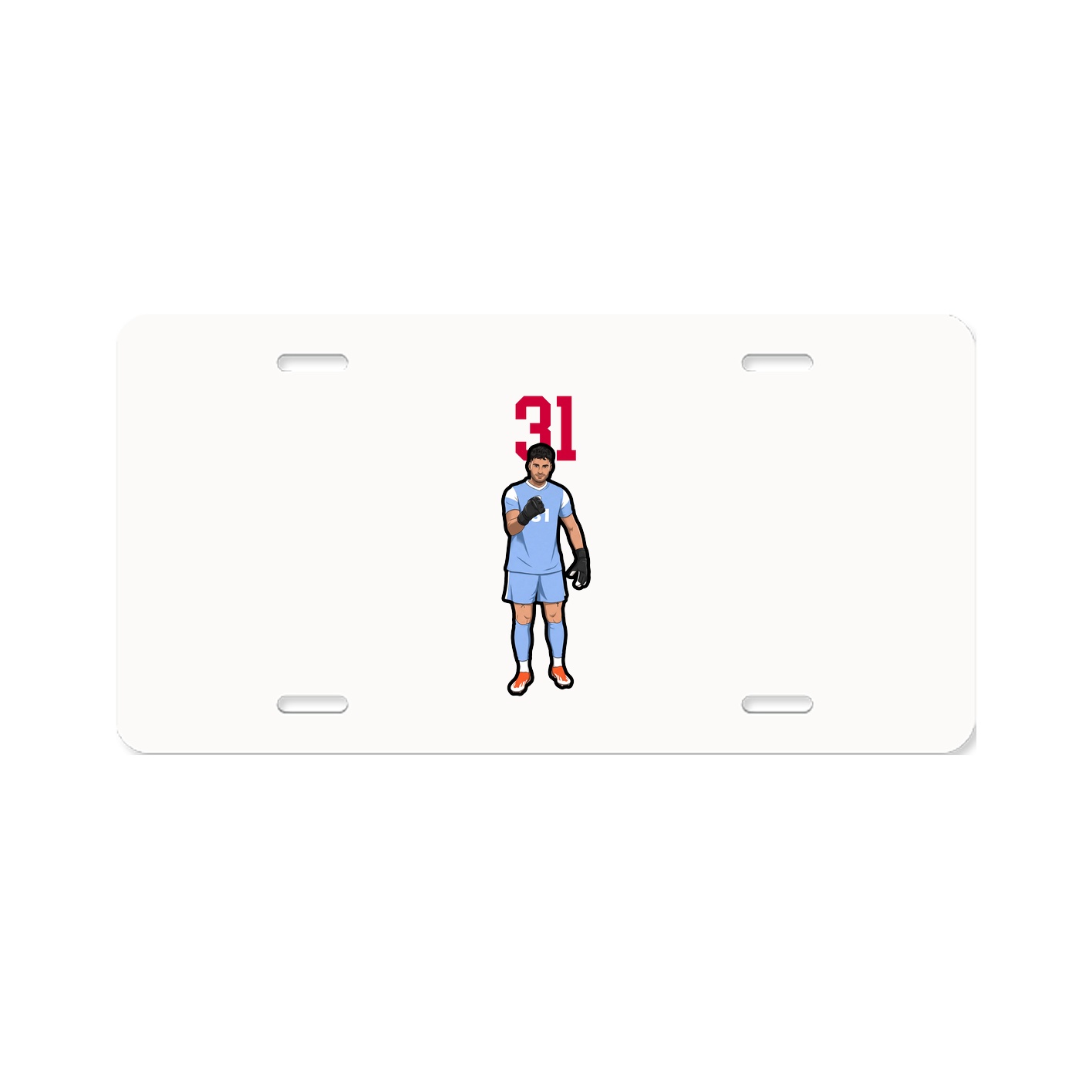 License Plate — Number Top in Classic