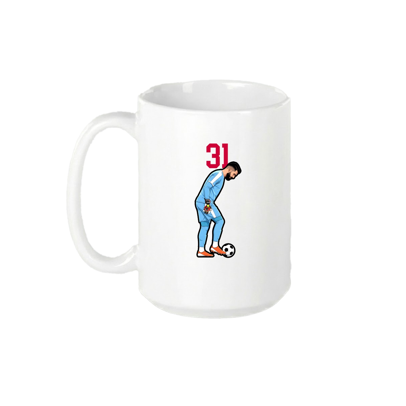 15oz Coffee Mug — Number Top in White