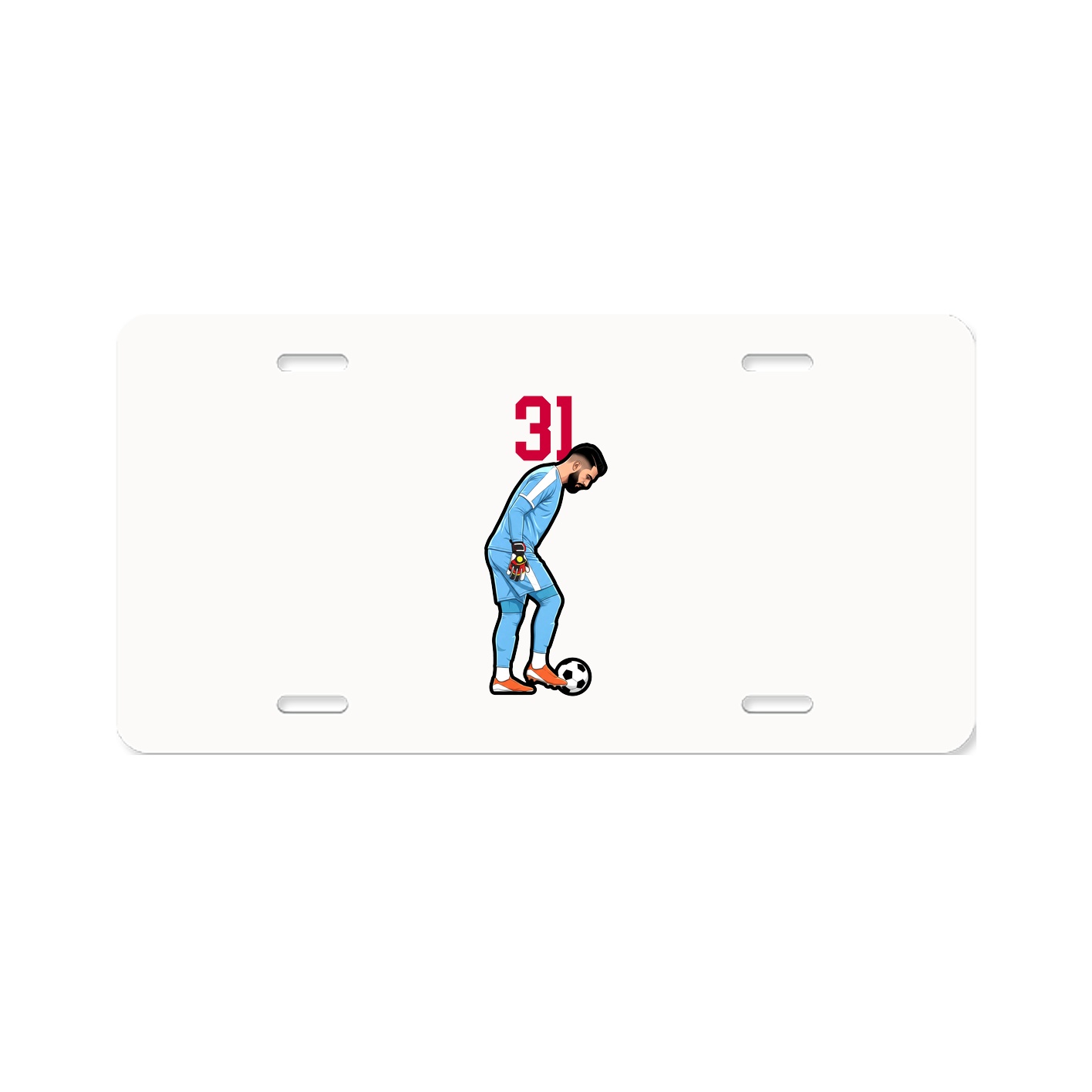 License Plate — Number Top in Classic