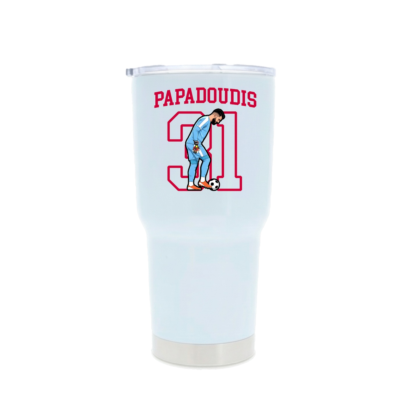 30oz Stainless Steel Tumbler — Shirsey in White