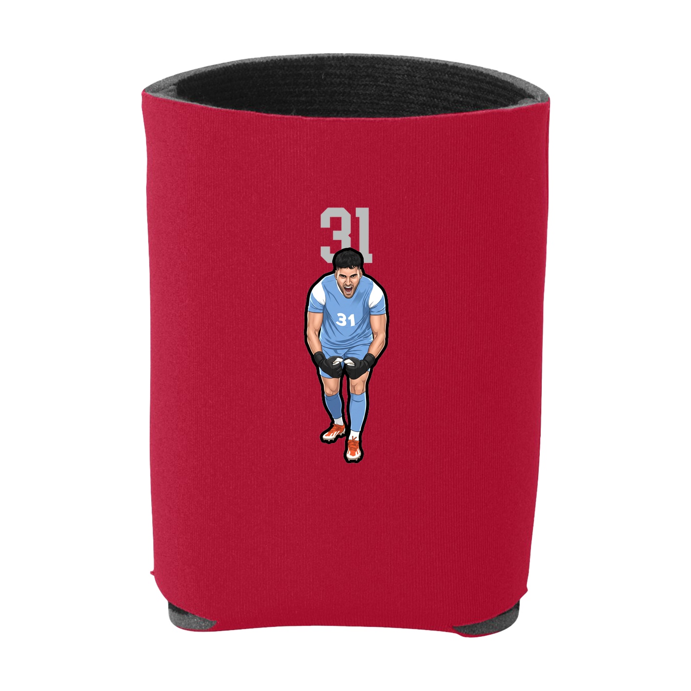 Can Holder — Number Top in Red