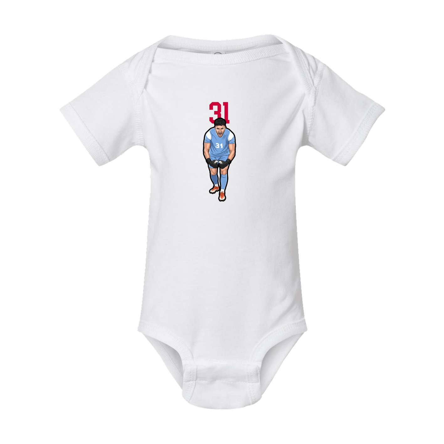 Baby Onesie — Number Top in White