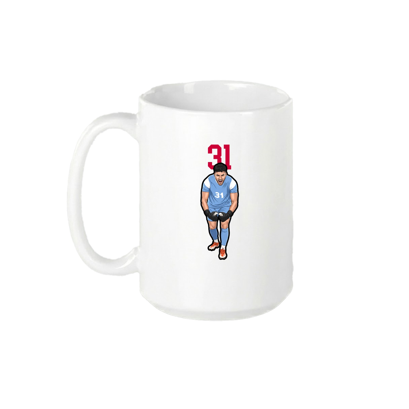 15oz Coffee Mug — Number Top in White