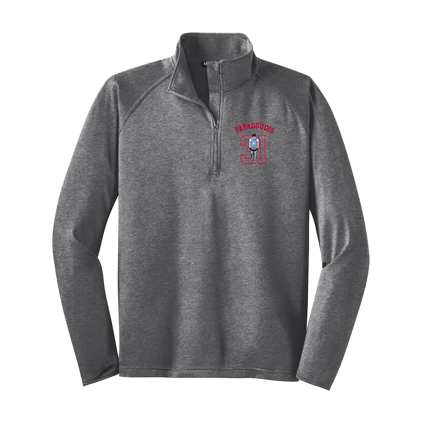 Q-Zip Pullover — Shirsey Arch in Grey